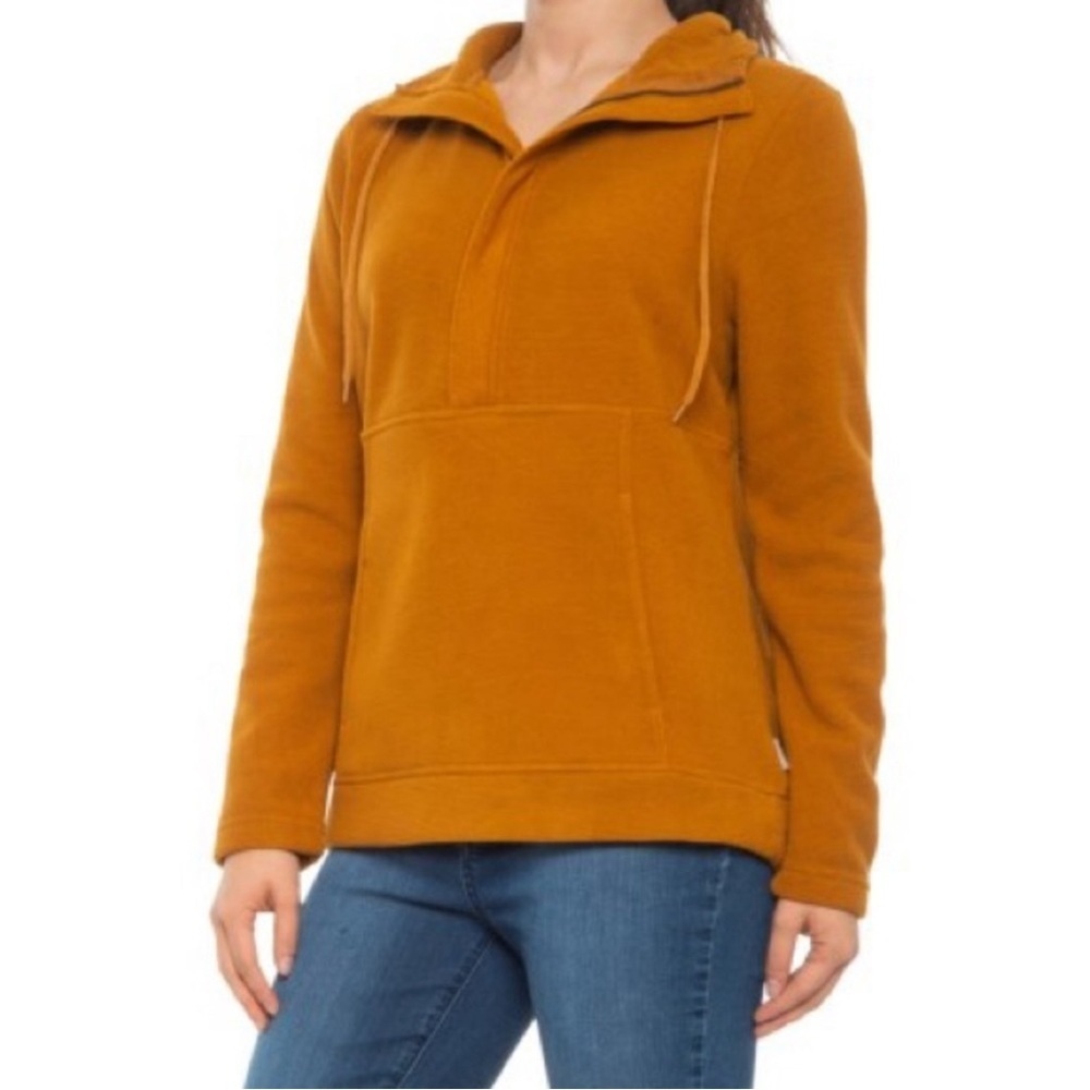 Avalanche Zip Mock Neck Textured Fleece Pullover Sweatshirt With Pocket